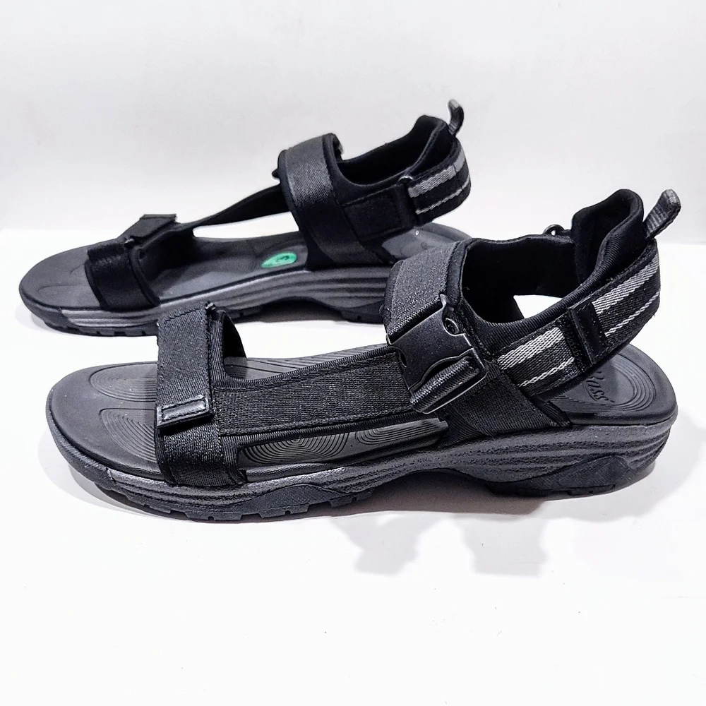 G. H. Bass Trek Sporty Sandal Black Men's Size 13 Water Shoes Adjustable New